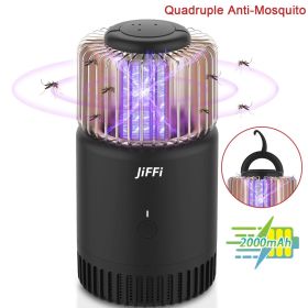 Jiffi Bug Zapper Mosquito Killer, Hangable UVA Mosquito Light, Power by 2000mAh or USB Charge, Attractant &Kill for Mosquito Outdoor and Indoor