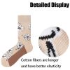 Men Colorful Compression Running Socks Crew Athletic Hiking Wicking Anti Blister Cushioned Anti-odor And Breathable For Running Hiking Cycling Fitness
