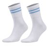 Athletic Tennis Crew Socks for Women with Stripes 6 Pairs Shoe Size 5 to 10