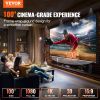 VEVOR Projector Screen Fixed Frame 100inch Diagonal 16:9 4K HD Movie Projector Screen with Aluminum Frame Projector Screen Wall Mounted for Home Theat