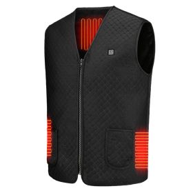 Heat Jacket Vest 3 Heating Gear Adjustable USB Heated Vest Warm Heat Coat Vest w/ 5 Heating Zones For Men Women Winter Outdoor Activity (Option: HeatedJacket2XL)