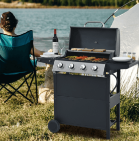 Propane Gas Grill (Color: Black)
