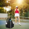 Pickleball Sling Bag for Men Women Waterproof Badminton Tennis Backpack with Wet Pocket Hidden Fence Hook Machine Washable