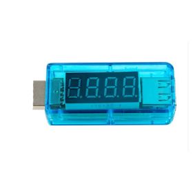 Voltmeter Smart Electronics Digital USB Mobile Power Charging Current Voltage Tester; Meter USB Charger Doctor Voltmeter Ammeter (Model: Blue Straight)