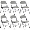 6PCS Plastic Outdoor Folding Chair with 330 lbs Weight Capacity Comfortable Activity Chair - Lightweight Folding Chair for Indoor and Outdoor Dining P