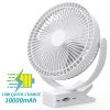10000mAh Rechargeable Portable Fan, 8-Inch Battery Operated Clip on Fan, USB Fan, 4 Speeds, Strong Airflow